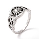 Soleil en alliage rétro avec anneau de doigt de noeud de trinité pour hommes femmes RJEW-B045-01-1