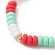 Handmade Polymer Clay Bead Stretch Bracelets for Women BJEW-MZ00042-01-4