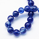 Blu anguria perle di vetro di pietra fili G-S145-8mm-2