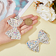 Crystal AB Glass Rhinestone Bowknot Ornament Accessories FIND-WH0129-59B-3