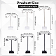 FINGERINSPIRE 6 Pcs T Shape Iron Earring Display Stand Acrylic Base 3 Size Clear/Black T-Bar Earring Display Holder Jewelry Organizer Tower for Dangle Earring Jewelry Rack for Retail Photography Prop EDIS-FG0001-57-2
