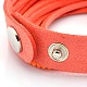 Fashionable 2-Loop Slake Bracelets BJEW-M072-04-3
