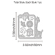 炭素鋼カッティングダイステンシル  DIYスクラップブッキング/フォトアルバム用  装飾的なエンボス印刷紙のカード  マットプラチナカラー  キリン模様  9.1x9.2x0.08cm DIY-WH0263-0118-2