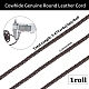 Круглый плетеный шнур из коровьей кожи с буквами длиной 5 м WL-GF0001-34A-04-2