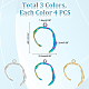 Unicraftale 12Pcs 3 Colors 304 Stainless Steel Pendants STAS-UN0046-31-3