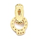 Brass Micro Pave Clear Cubic Zirconia Fold Over Clasps ZIRC-P085-01G-2