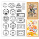 GLOBLELAND Postage Clear Stamps City Air Mail Stamp Postmark Silicone Clear Stamp Seals for Cards Making DIY Scrapbooking Photo Journal Album Decoration DIY-WH0167-56-950-1