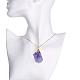 Nugget Rough Natural Crystal Pendant Necklaces NJEW-BB00073-03-5