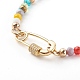 Laiton micro pavé clair zircone cubique pendentif colliers et bracelets ensembles de bijoux SJEW-JS01189-5
