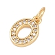 Латунные микропаве прозрачные кубические циркониевые подвески KK-G544-04G-10-2