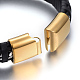 Leather Braided Cord Bracelets BJEW-E352-10G-3