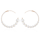 Boucles d'oreilles en perles d'imitation EJEW-L203-05G-1