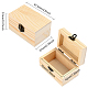Gorgecraft 4pcs boîte à couvercle rabattable en bois rectangle OBOX-GF0001-08-2