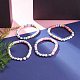 Bracelets extensibles en perles heishi en pâte polymère arc-en-ciel pour la Saint-Valentin BJEW-JB05942-5