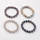Natural Gemstone Beads Stretch Bracelets BJEW-JB02444-1