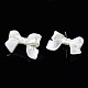 Spray Painted CCB Plastic Bowknot Stud Earring Findings CCB-Q091-07A-2