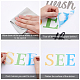 Translucent PVC Self Adhesive Wall Stickers STIC-WH0015-021-6