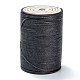 ラウンドワックスポリエステル糸ストリング  マイクロマクラメコード  ツイストコード  革縫い用  グレー  0.65mm  約87.48ヤード（80m）/ロール YC-D004-02D-027-1