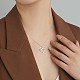 Collier avec pendentif cœur et infini en argent sterling plaqué rhodium 925 avec zircons cubiques transparents pour femme NJEW-BB72242-A-3