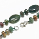 Natural Indian Agate Beaded Necklaces NJEW-S394-12-2