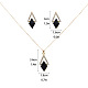 Stud Earrings and Pendant Necklaces Jewerly Sets SJEW-L192-01-2