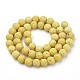Brins de perles de pierre de lave synthétique X-G-S277-10mm-18-2