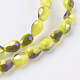 Chapelets de perles en verre d'imitation jade électrolytique GLAA-A036-D03-3