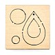 木材切断ダイ  鋼鉄で  DIYスクラップブッキング/フォトアルバム用  装飾的なエンボス印刷紙のカード  ティアドロップ  模様  80x80x24mm DIY-WH0178-002-2