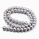 Brins de perles rondes en verre teinté écologique HY-A008-8mm-RB026-3