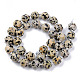 Chapelets de perles en jaspe dalmatien naturelle G-R482-16-8mm-2