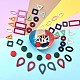 SUNNYCLUE 90Pcs 18 Style Wood Pendants Charms Links Connector with Hole for Jewelry Making Mixed Color Earring Dangle Drops Necklace Bracelet for Jewelry Findings Supplies Accessories WOOD-SC0001-02-4