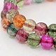 Synthetic & Dyed Crackle Quartz Beaded Stretch Bracelets BJEW-F046-01-8mm-2