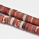 Natural Frosted Red Jasper Beads Strands G-O032-10x4mm-02-2