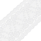Fingerinspire 180mm breiter elastischer Besatzstoff 9m dehnbares Spitzenband (weiß) mit Blumenmuster für Brauthochzeitsdekorationen EW-WH0003-02B-1