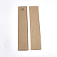 厚紙のアクセサリー台紙  6ペアのヘアバレットに使用  長方形  淡い茶色  29.2x6.2x0.03~0.04cm  穴：7mm CDIS-S025-42B-2