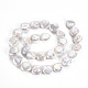Naturales keshi abalorios de perlas hebras PEAR-S018-03D-3
