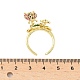 Кольца-манжеты с божьей коровкой из латуни с микропаве из кубического циркония RJEW-A069-03G-7