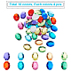 Fingerinspire 40pcs 10 couleurs autocollant de bijoux extra large TACR-FG0001-03-4
