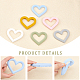 CHGCRAFT 6Pcs 6 Colors Food Grade Eco-Friendly Silicone Beads SIL-CA0001-42-5
