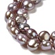 Fili di perle di perle d'acqua dolce coltivate naturali PEAR-E017-38B-6