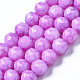 Opaque Baking Painted Glass Beads Strands EGLA-N006-004-3