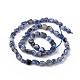 Natürliche blaue Fleck Jaspis Perlen Stränge G-B039-02A-2