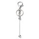 Porte-clés perlé barre en alliage pour la fabrication de bijoux bricolage artisanat KEYC-A011-01P-1