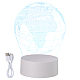 Lampe de visualisation créative acrylique 3d DJEW-WH0010-54-1