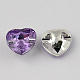 1-Hoyo Taiwán acrílico diamante de imitación botones del corazón BUTT-F017-15mm-09-2