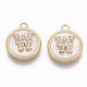 Латунные микро проложить кубического циркония подвески KK-T062-04W-NF-1