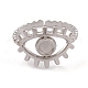 304 anillo de puño abierto de ojo de acero inoxidable para mujer RJEW-G285-76P-2