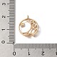Латунные микропаве прозрачные подвески с фианитом KK-C062-098G-3
