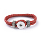 Création de bracelet avec pression en cuir AJEW-R022-03-2