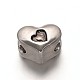 Retro Heart with Word Love 304 Stainless Steel Bead Enamel Settings STAS-F073-28-1
